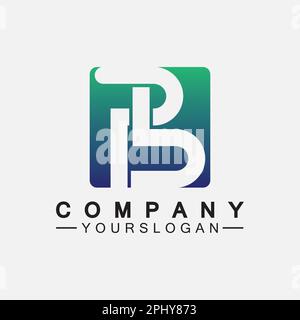 PB letter logo. Creative and Minimalist Letter BP PB Logo Design Stock Vector