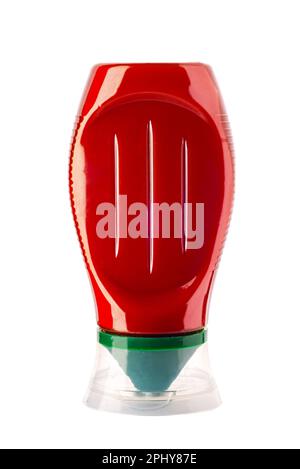 ketchup plastic bottle isolated on white with clipping path Stock Photo