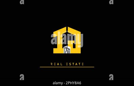 Real Estate letters Initials Monogram logo IJ , JI Stock Vector