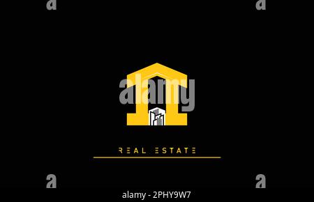 Real Estate letters Initials Monogram logo II Stock Vector
