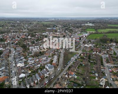 Weybridge Surrey UK Drone, Aerial, high angle view Stock Photo