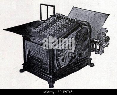 Adding machine, 1909 Stock Photo