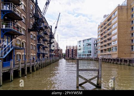 Buildings in China Wharf Bermondsey, river Thames - London, United Kingdom, 1st of June 2019 Stock Photo