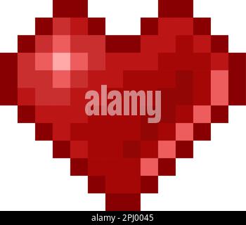 Retro style pixel heart icon collection Stock Vector Image & Art - Alamy