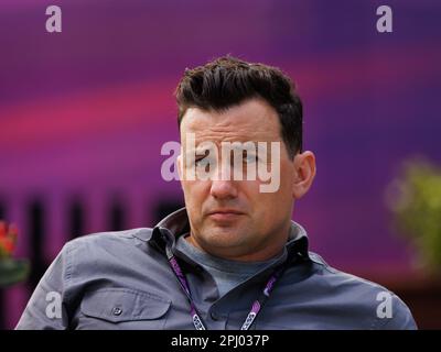 Albert Park, 30th March 2023 F1 Journalist Will Buxton in the paddock at the 2023 Australian Formula 1 Grand Prix. corleve/Alamy Live News Stock Photo