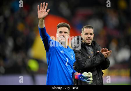 After the end of the match: Players thank fans Audience, Marc-Andre ter Stegen GER and Christian Guenter GER Gesture, gestures, in front of Germany Stock Photo