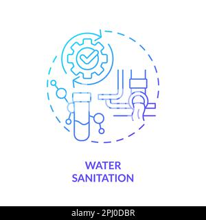 Water sanitation blue gradient concept icon Stock Vector