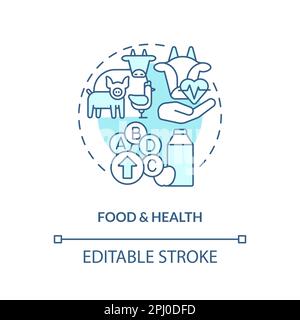 Food and health turquoise concept icon Stock Vector
