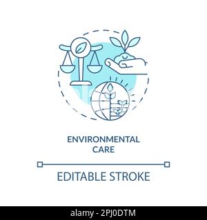 Environmental care turquoise concept icon Stock Vector