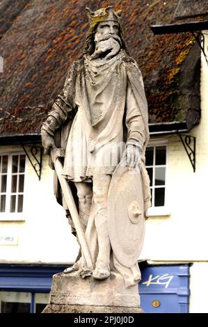 King Alfred's statue in Pewsey, Wiltshire. Stock Photo