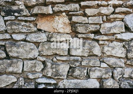Old chalk stone pattern background. Natural background and wallpaper. Stone texture Stock Photo