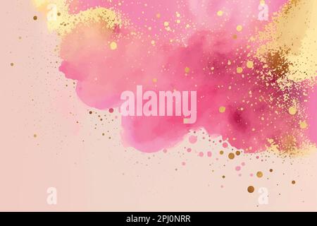 Abstract dusty violet liquid watercolor background