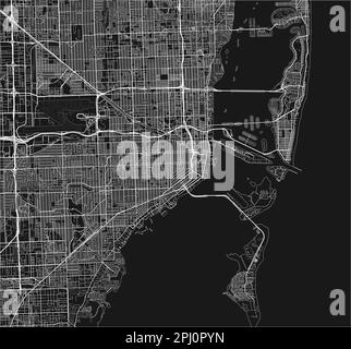 Vector city map of Miami with well organized separated layers Stock ...