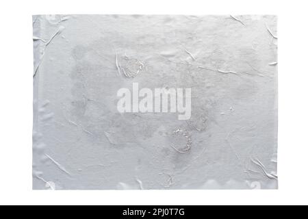 Wheat-paste poster texture isolated on white background with clipping path Stock Photo