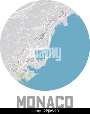 Map of Monaco Stock Vector Image & Art - Alamy