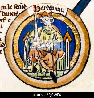 KING CNUT / CANUTE King of England (1016-35) and Denmark (1018-35). Date:  11th century Stock Photo - Alamy