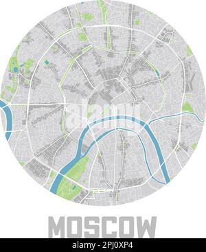 Moscow Russia City Map in Retro Style in Golden Color. Outline Map ...