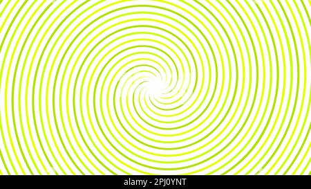 Abstract spiral background with green stripes. Radial pattern, dynamic vortex. Vector illustration Stock Vector