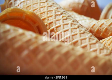 Close up of ice cream cones Stock Photo