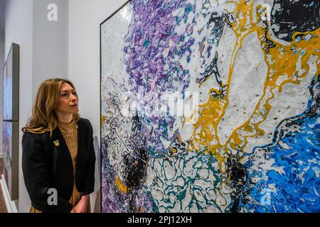 London, UK. 29th Mar, 2023. Perdu, 2021 - Lee Bul, New paintings from her Perdu series, shown for the first time in London at Thaddaeus Ropac, London. Credit: Guy Bell/Alamy Live News Stock Photo