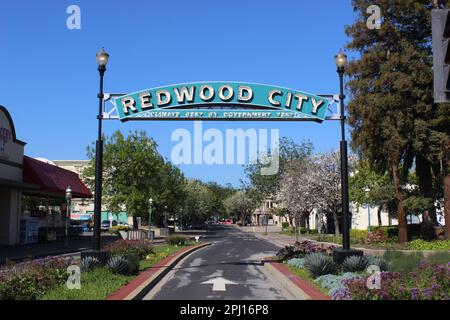 Gateway Arch, Redwood City, California Stock Photo