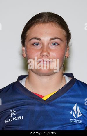 Bess Heath of Northern Diamonds during the media day at Headingley Cricket Ground, Leeds. Picture date: Thursday March 30, 2023. Stock Photo