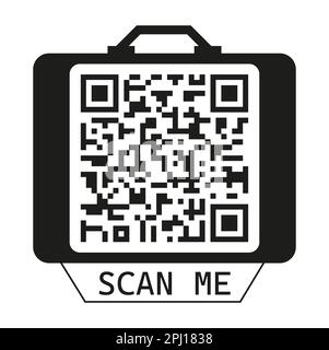 QR code vector. Sample vector QR code for smartphone scanning. Identity for app smartphone. Barcode frame for items. Stock Vector