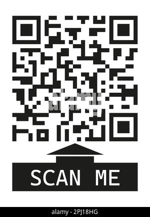 QR code vector. Sample vector QR code for smartphone scanning. Identity for app smartphone. Barcode frame for items. Stock Vector