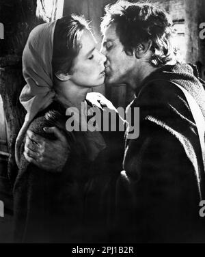 Liv Ullmann, Maximilian Schell, on-set of the British Film, 'Pope Joan', aka 'The Devil's Imposter', Columbia-Warner Distributors, Columbia Pictures, 1972 Stock Photo