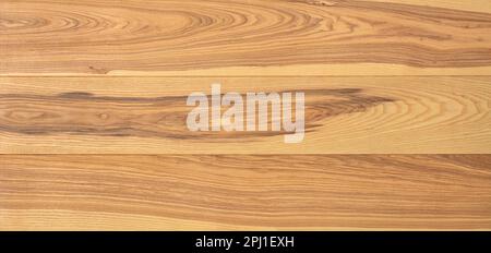 Ash boards fit snugly horizontally to each other with a processed texture of fibers and a pronounced pattern. Stock Photo