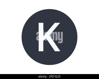 Potassium Element in a circle. Vector Illustration Stock Vector