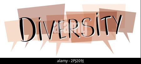 Colorful speech bubbles - diversity concept - vector illustration Stock Vector