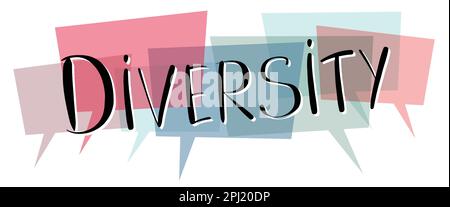 Colorful speech bubbles - diversity concept - vector illustration Stock Vector