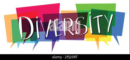 Colorful speech bubbles - diversity concept - vector illustration Stock Vector