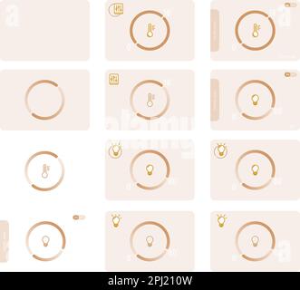Smart home concept control panel template ilustration Stock Photo