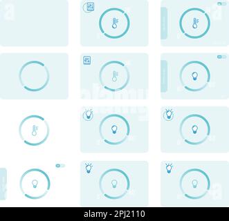 Smart home concept control panel template ilustration Stock Photo