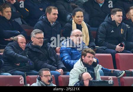 Philipp LAHM (M) ex Profi und DFB Kapitaen,  Celia SASIC, DFB Integrationsbotschafterin, Berti Vogts (L), Jürgen Kohler (R) in the friendly match GERMANY - BELGIUM 2-3 Preparation for European Championships 2024 in Germany ,Season 2022/2023, on Mar 28, 2023  in Cologne, Köln, Germany.  © Peter Schatz / Alamy Live News Stock Photo