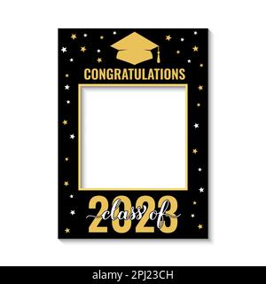 Graduation party. Photo frame props, selfie sticker. Celebration ...