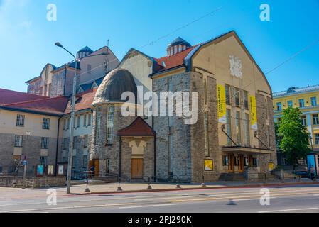 Tallinn, Estonia, June 30, 2022: View of dramatic theatre in the Estonian capital Tallin.. Stock Photo