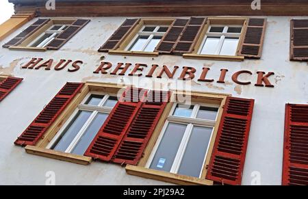 Bacharach (Bacharach am Rhein), Haus Rheinblick,  Mainz-Bingen district, Germany Stock Photo