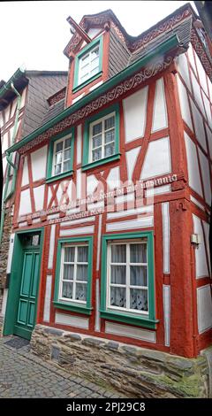 Timber Framed building in Bacharach (Bacharach am Rhein),  Mainz-Bingen district, Germany Stock Photo
