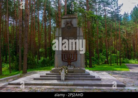 Paneriai, Lithuania, July 7, 2022: Memorial for jewish victims of Ponary massacre at Paneriai in Lithuania. Stock Photo