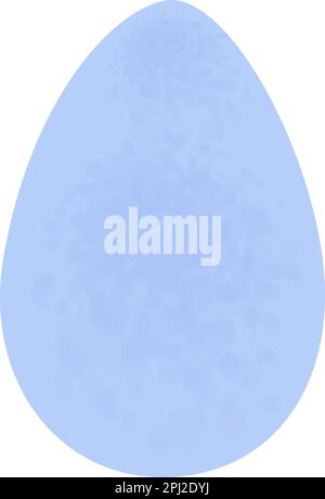 Abstract Bright Easter egg in trendy soft blue watercolor. Happy Easter. Holiday. Hand drawn illustration. Sticker. Icon. Isolate. Good for poster, banner, brochure or greeting, invitation cards. EPS Stock Vector
