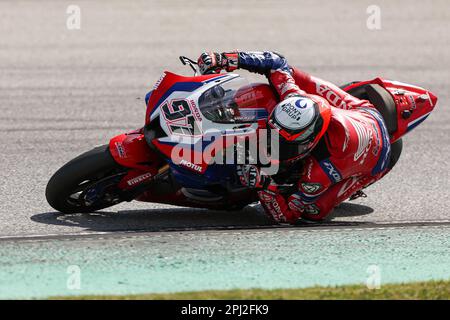 Montmelo, Barcelona, Spain. 30th Mar, 2023. Xavi Vierge from Spain of Team HRC with Honda CBR1000 RR-R during SBK Motul FIM Superbike World Championship: Catalunya test Day 1 at Circuit de Barcelona-Catalunya in Montmelo, Spain. (Credit Image: © David Ramirez/DAX via ZUMA Press Wire) EDITORIAL USAGE ONLY! Not for Commercial USAGE! Stock Photo