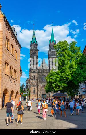 Nürnberg, Germany, August 9, 2022: View of Karolinenstrasse in German town Nürnberg. Stock Photo