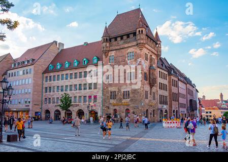 Nürnberg, Germany, August 9, 2022: View of Karolinenstrasse in German town Nürnberg. Stock Photo