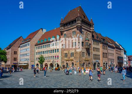 Nürnberg, Germany, August 11, 2022: View of Karolinenstrasse in German town Nürnberg. Stock Photo