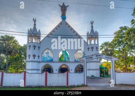 Trincomalee, Sri Lanka, February 6, 2022: Divine mercy shrine at Trincomalee, Sri Lanka. Stock Photo