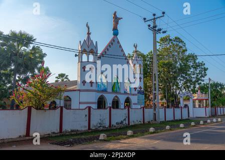 Trincomalee, Sri Lanka, February 6, 2022: Divine mercy shrine at Trincomalee, Sri Lanka. Stock Photo