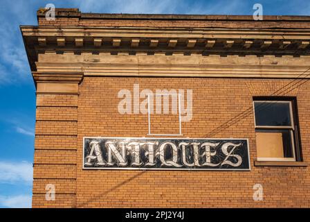 Brick Building with windows. Old brick building. Old factory. Nobody, street photo, selective focus Stock Photo